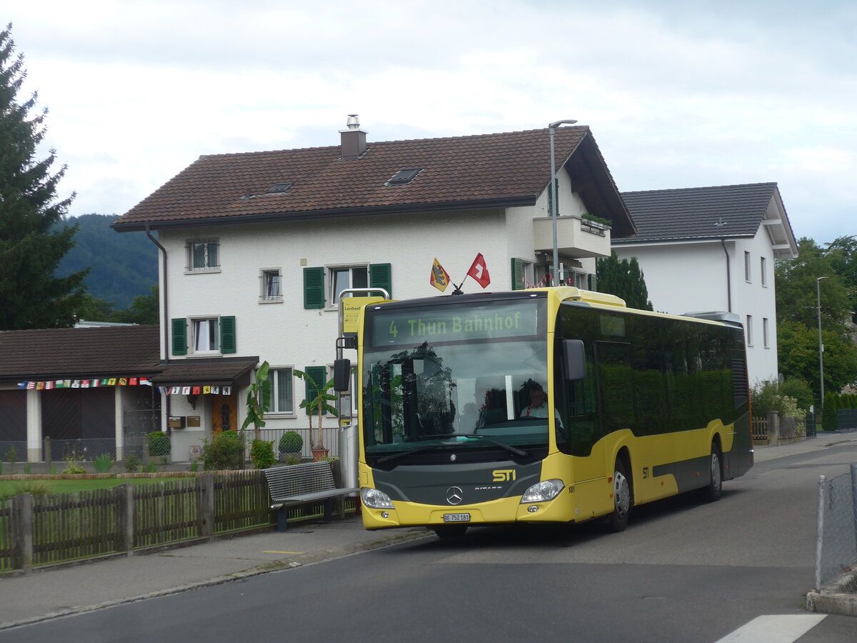 (226'825) - STI Thun - Nr. 181/BE 752'181 - Mercedes am 31. Juli 2021 in Thun-Lerchenfeld, Forstweg