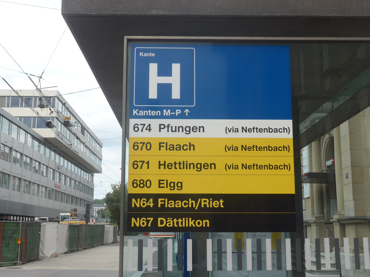 (227'141) - PostAuto-Haltestelle - Winterthur, Hauptbahnhof - am 8. August 2021