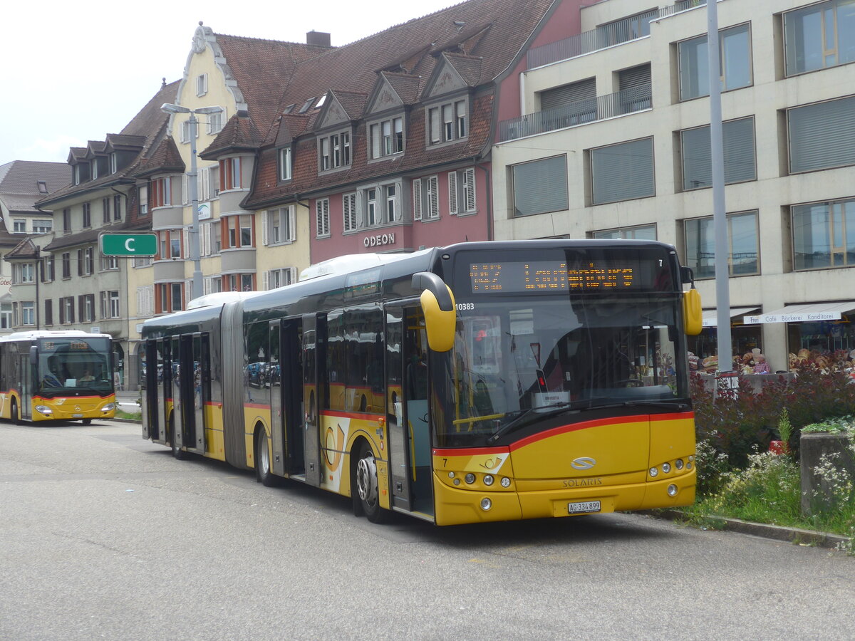 (227'178) - Keller, Hottwil - Nr. 7/AG 334'899 - Solaris am 9. August 2021 beim Bahnhof Brugg