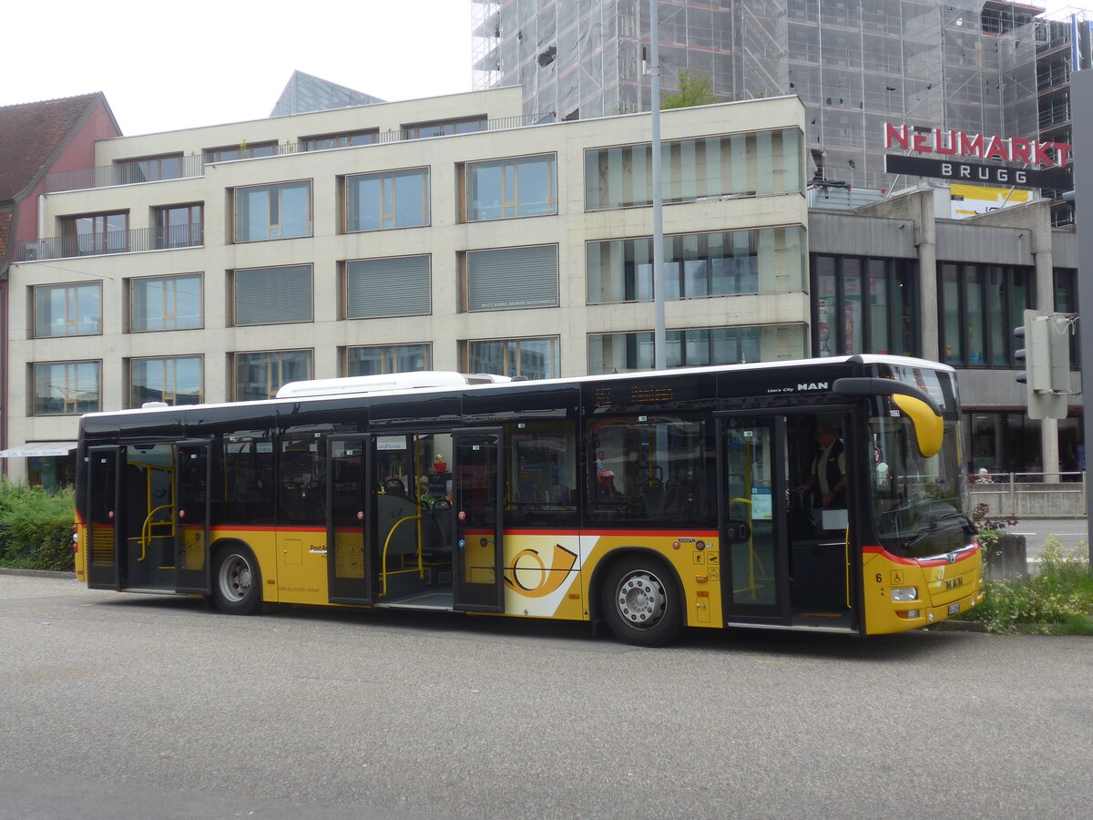 (227'218) - Keller, Hottwil - Nr. 6/AG 428'668 - MAN am 9. August 2021 beim Bahnhof Brugg