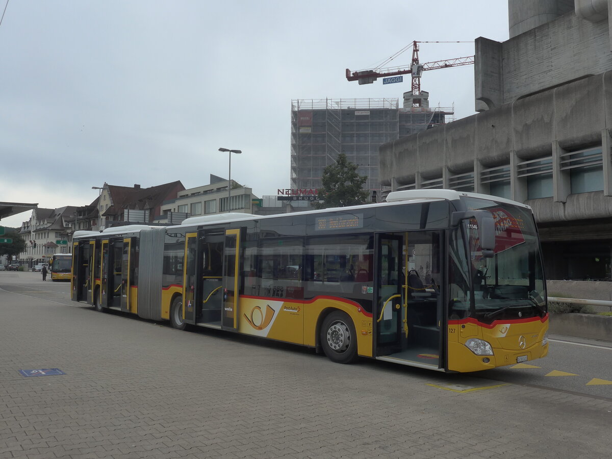 (227'220) - Voegtlin-Meyer, Brugg - Nr. 127/AG 561'411 - Mercedes am 9. August 2021 beim Bahnhof Brugg