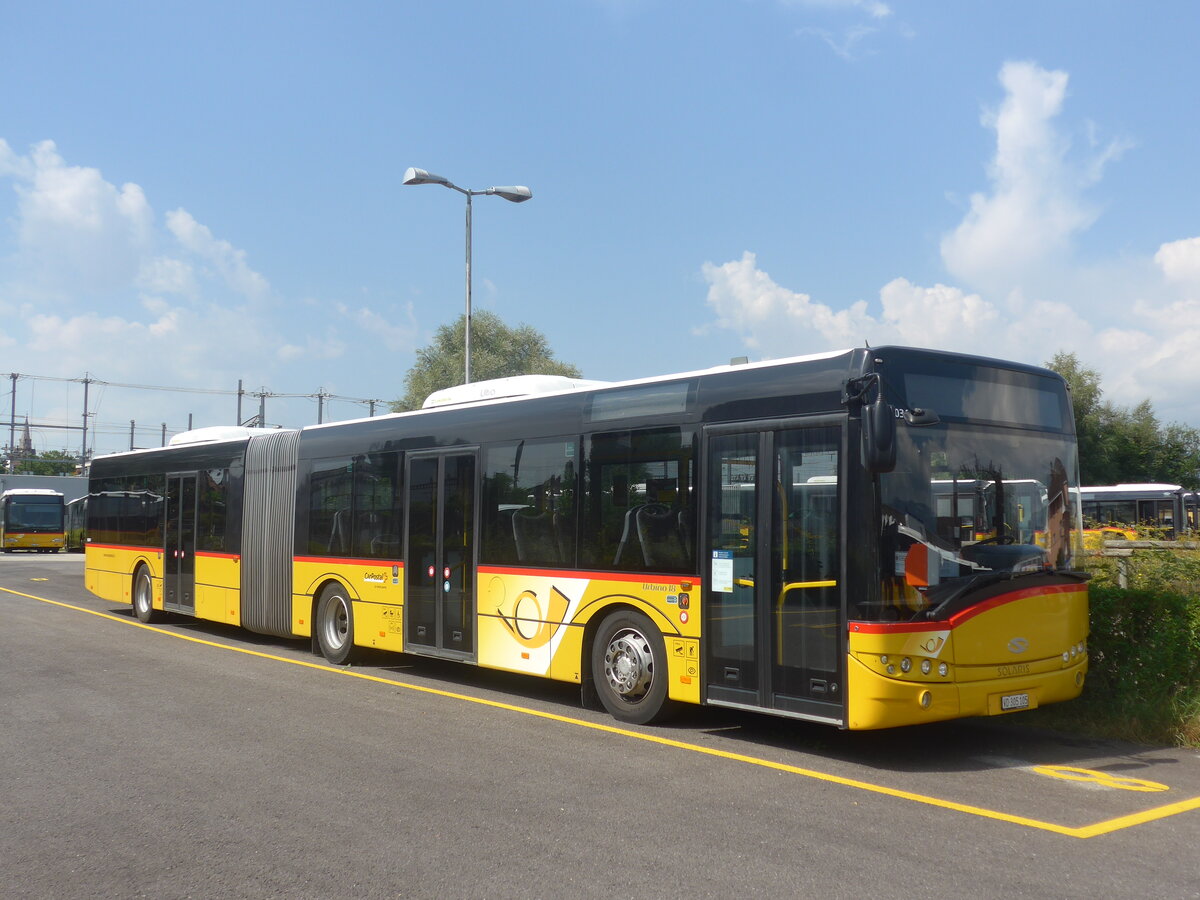 (227'278) - CarPostal Ouest - VD 305'105 - Solaris am 15. August 2021 in Yverdon, Garage