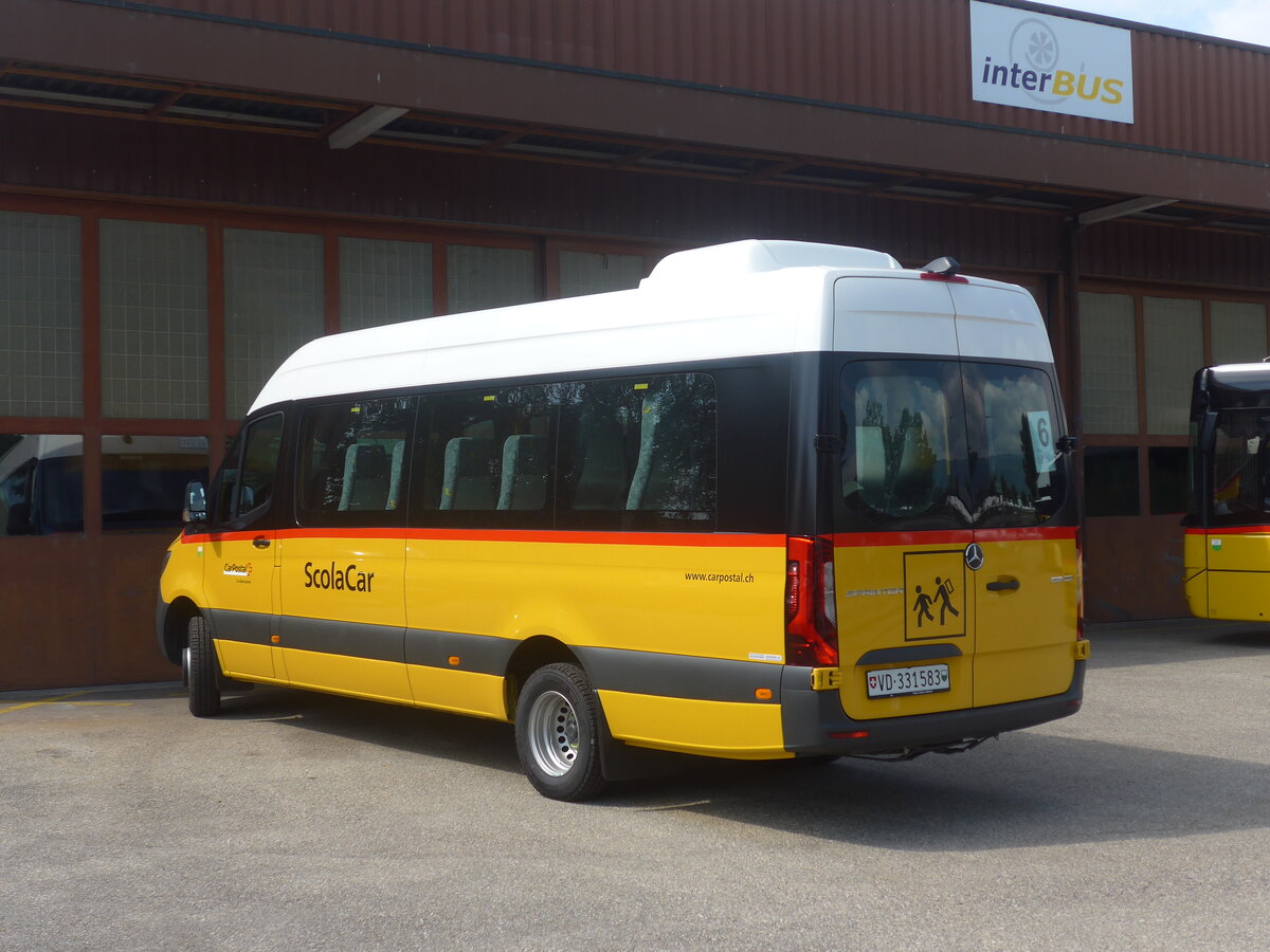 (227'305) - CarPostal Ouest - VD 311'583 - Mercedes am 15. August 2021 in Yverdon, Garage