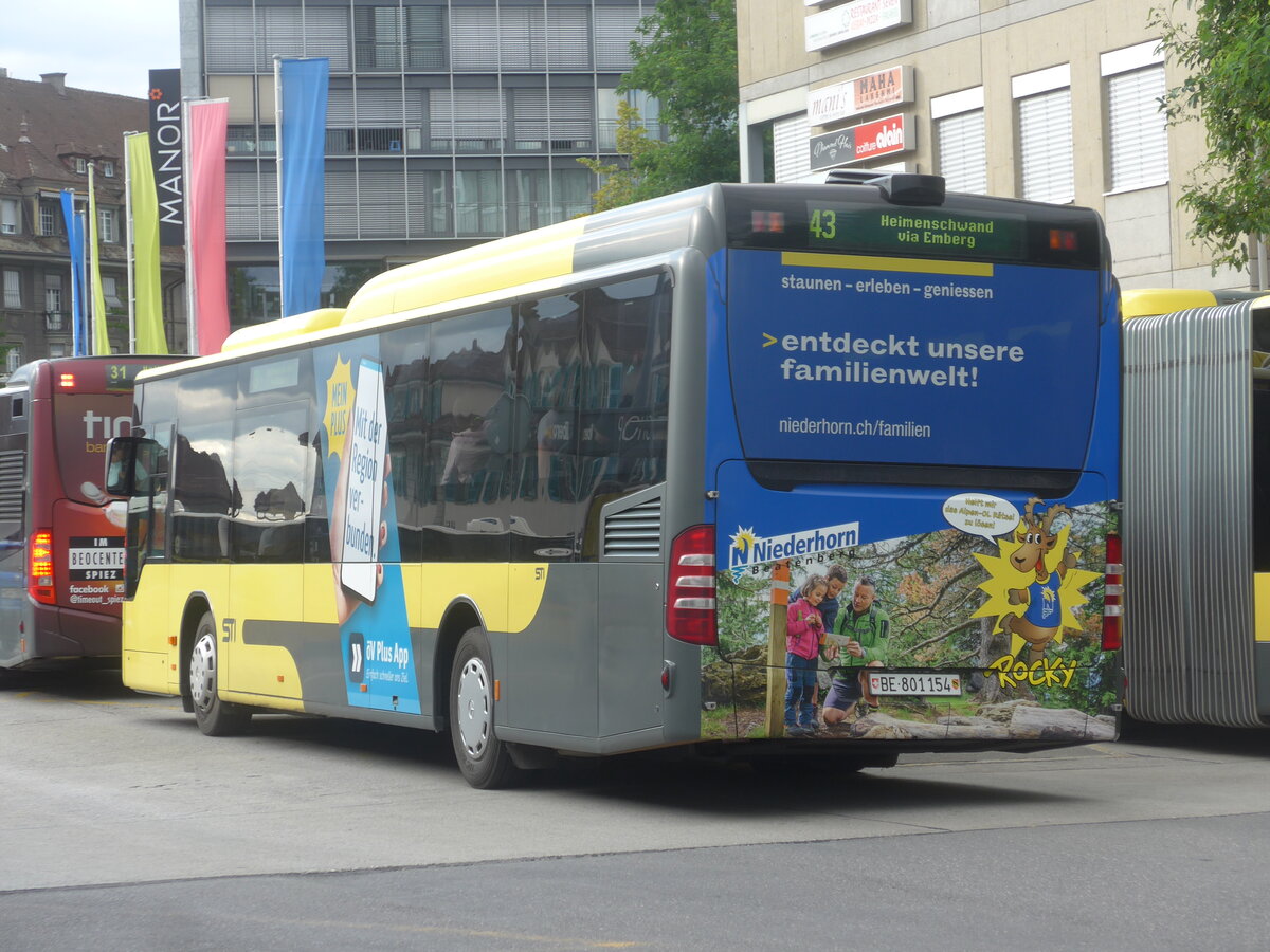 (227'359) - STI Thun - Nr. 154/BE 801'154 - Mercedes am 16. August 2021 beim Bahnhof Thun