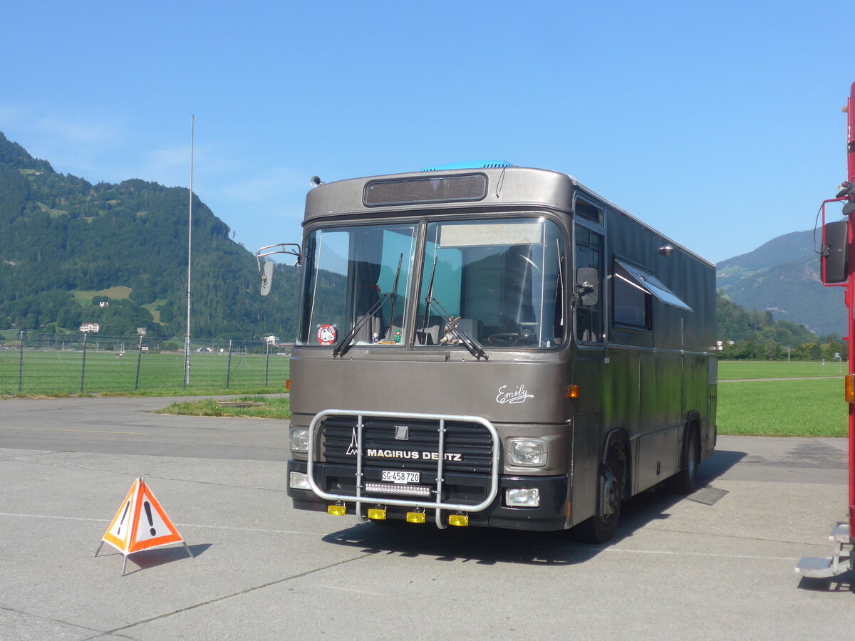(227'373) - Verein R81, Jona - SG 458'720 - Magirus-Deutz/FHS (ex Alig, Horw; ex P 22'250) am 21. August 2021 in Interlaken, Flugplatz