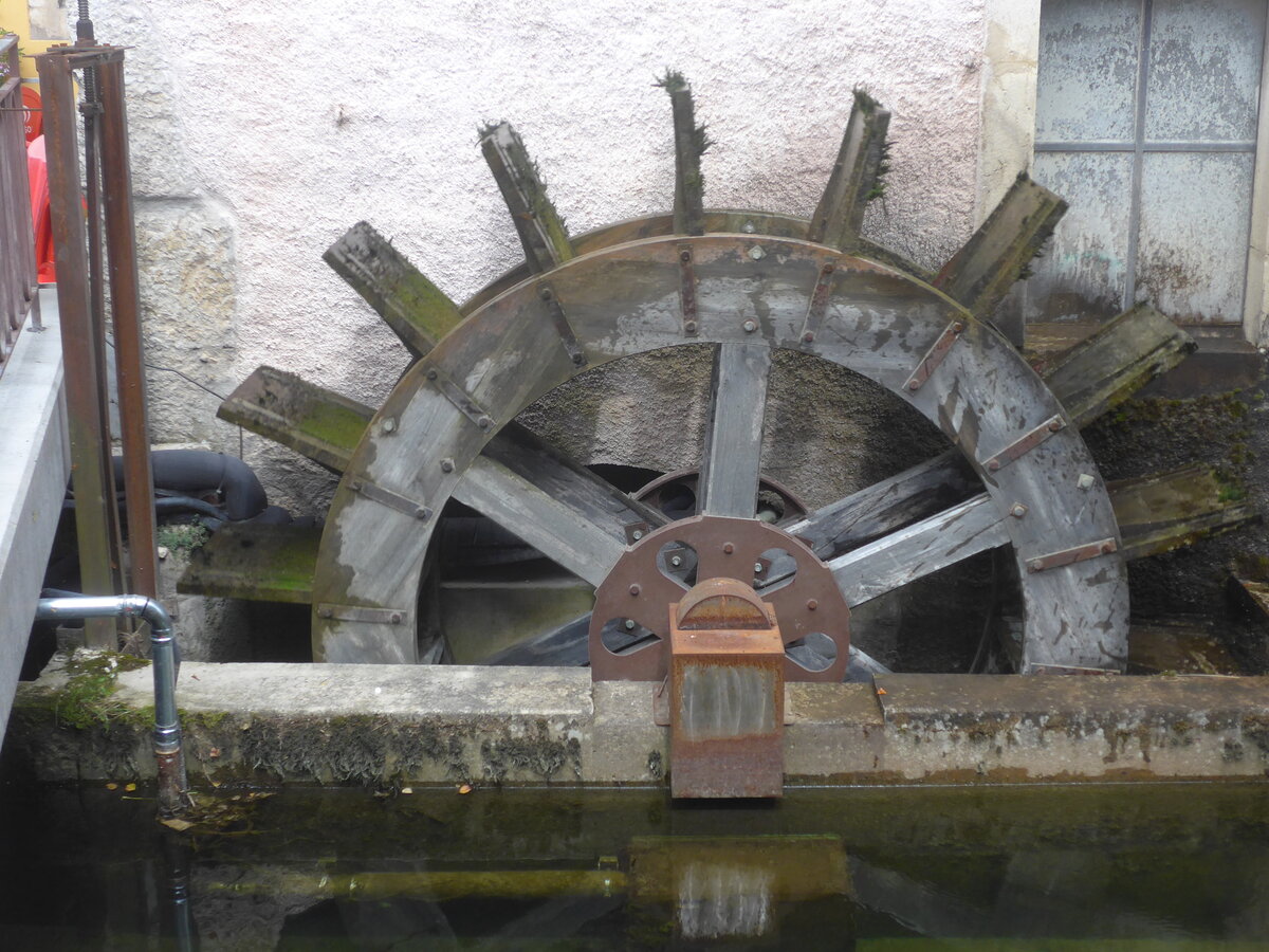 (227'545) - Wasserrad am 28. August 2021 in Vallorbe, Muse de fer et du chemin de fer