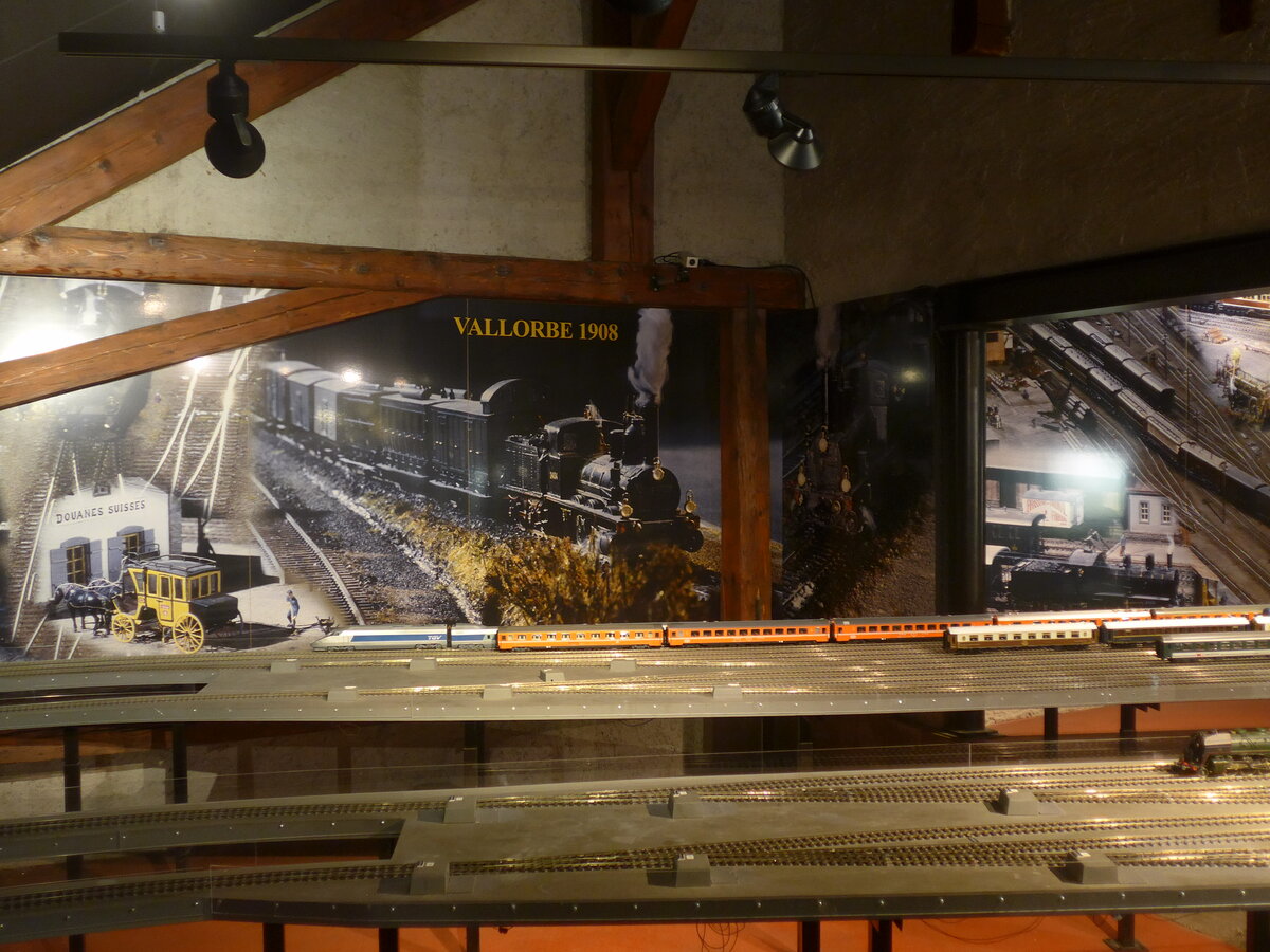(227'567) - Modelleisenbahnanlage am 28. August 2021 in Vallorbe, Muse du fer et du chemin de fer