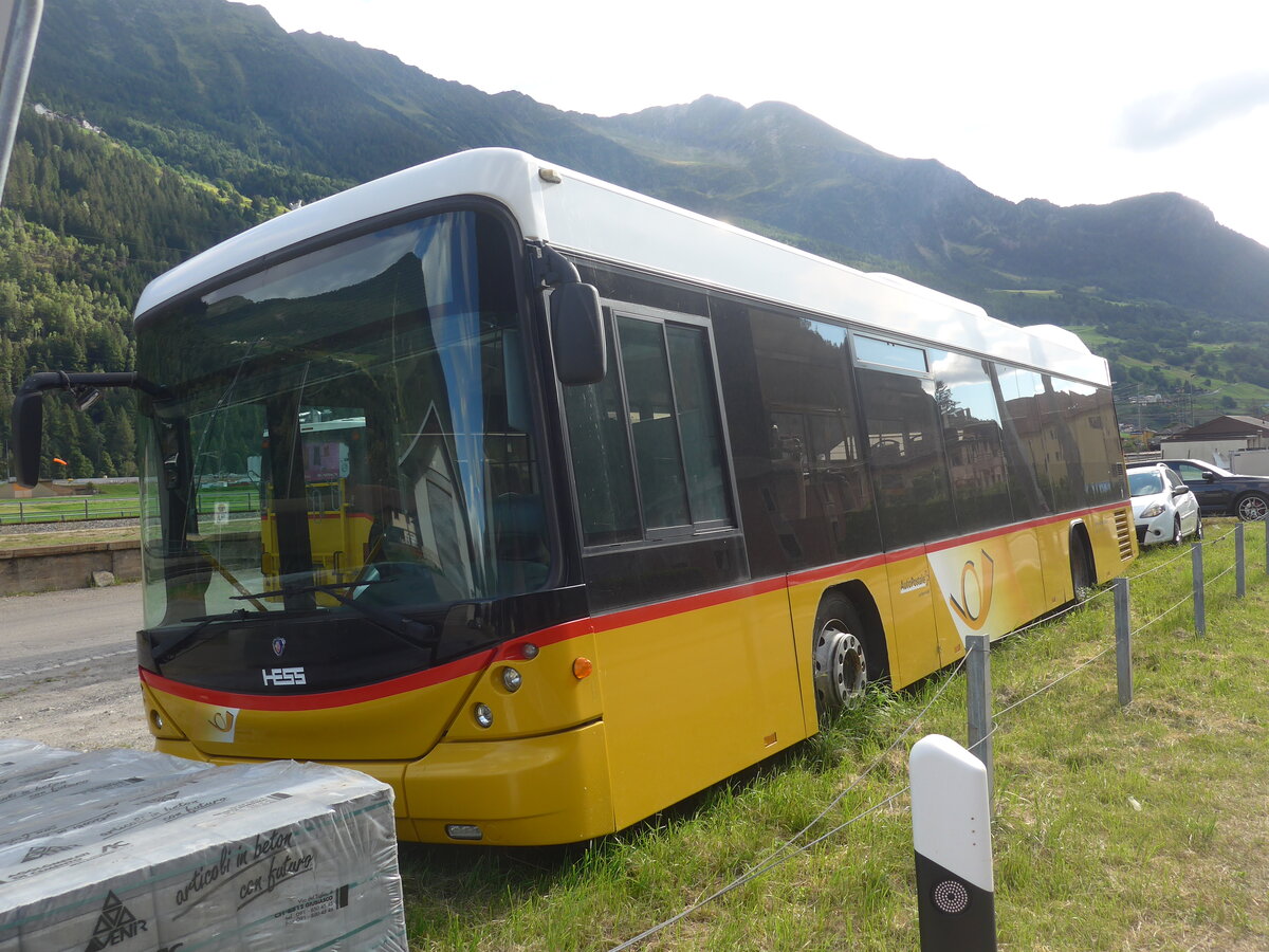 (227'674) - Marchetti, Airolo - (TI 183'247) - Scania/Hess (ex Busland, Burgdorf Nr. 41; ex Demofahrzeug Hess, Bellach) am 30. August 2021 in Ambri, Garage