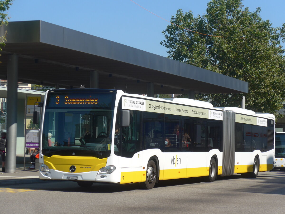 (227'760) - VBSH Schaffhausen - Nr. 12/SH 38'012 - Mercedes am 4. September 2021 beim Bahnhof Schaffhausen