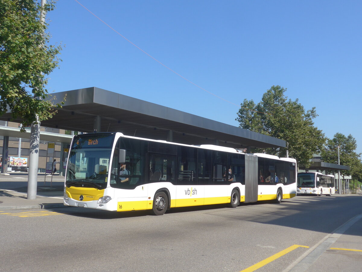 (227'765) - VBSH Schaffhausen - Nr. 16/SH 38'016 - Mercedes am 4. September 2021 beim Bahnhof Schaffhausen