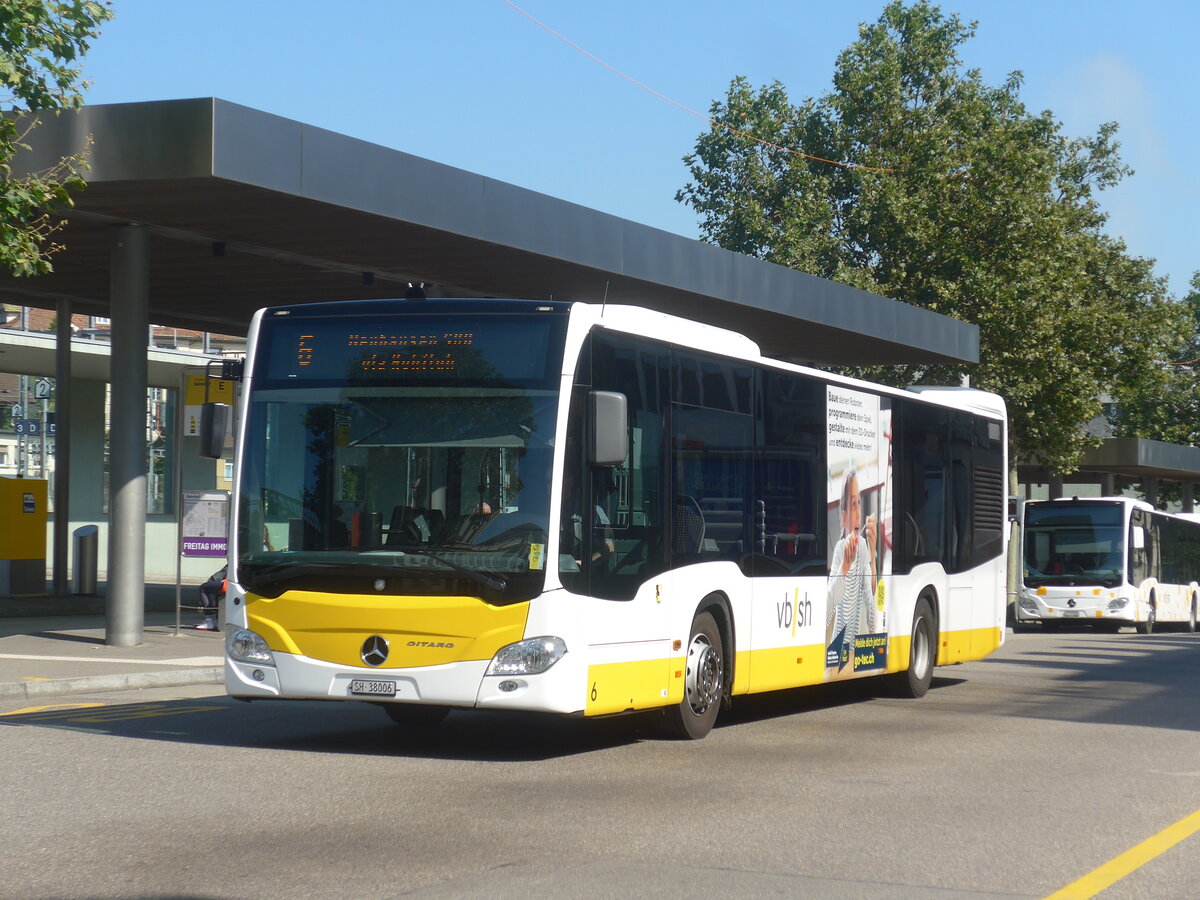 (227'766) - VBSH Schaffhausen - Nr. 6/SH 38'006 - Mercedes am 4. September 2021 beim Bahnhof Schaffhausen