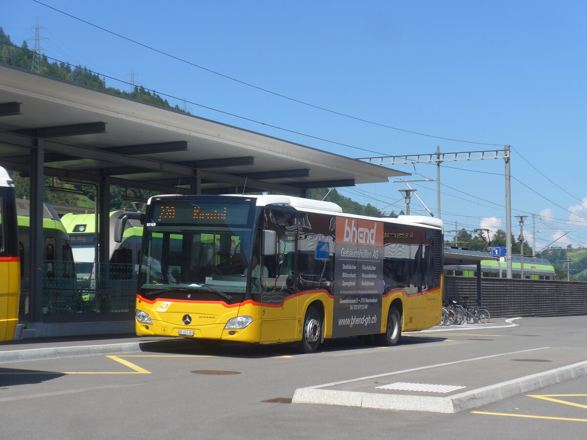 (227'866) - PostAuto Bern - BE 653'383 - Mercedes am 5. September 2021 beim Bahnhof Reichenbach