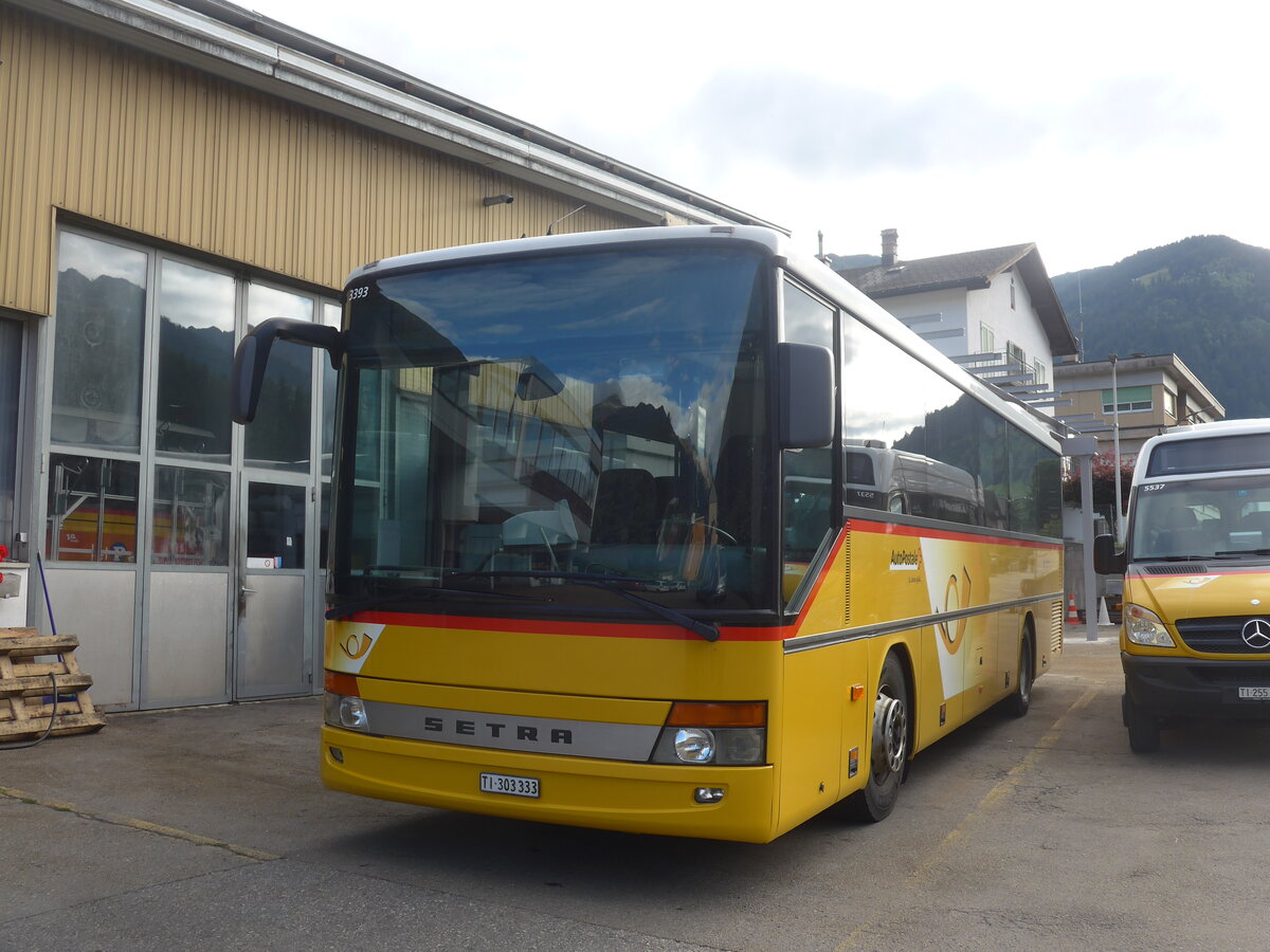 (227'916) - Marchetti, Airolo - TI 303'333 - Setra (ex Nr. 5) am 11. September 2021 in Airolo, Garage