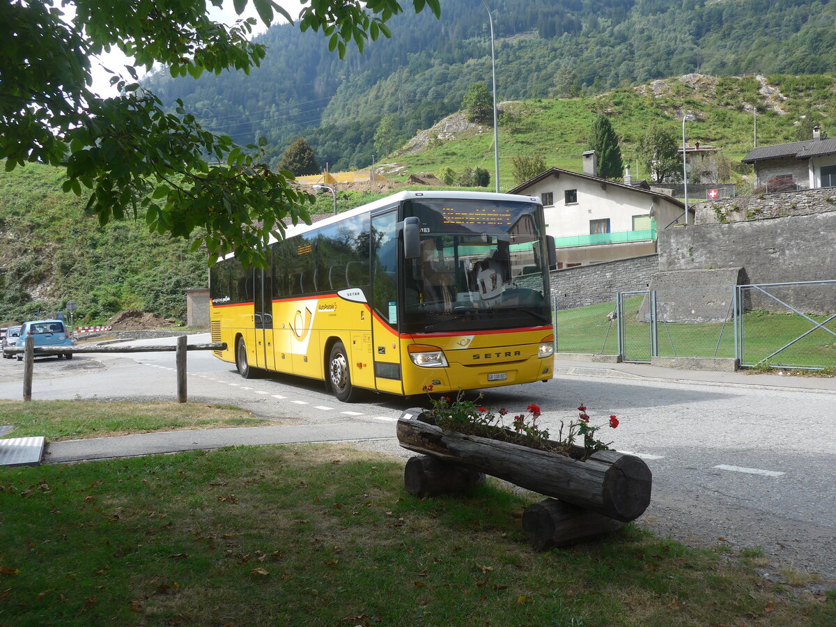 (227'936) - TpM, Mesocco - Nr. 7/GR 108'007 - Setra am 11. September 2021 in Mesocco, Stazione