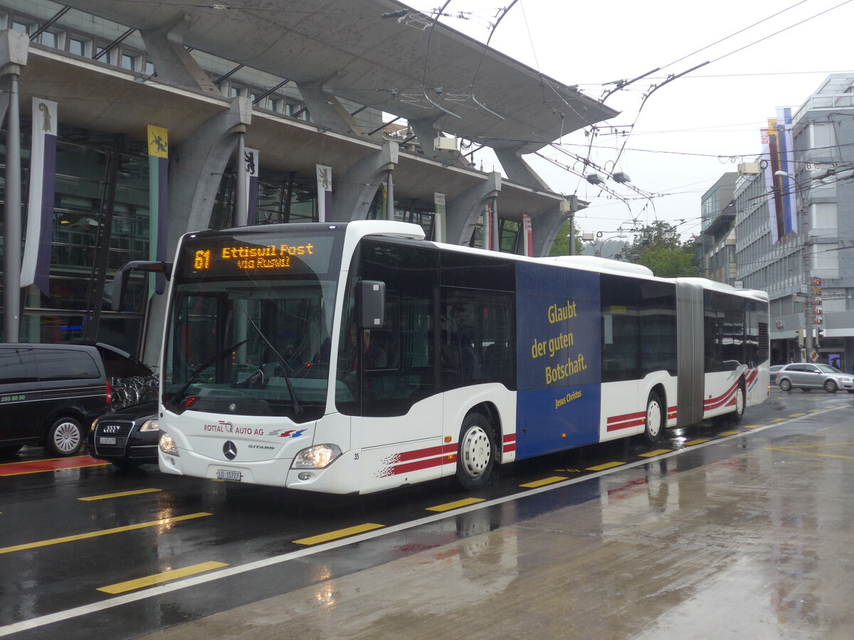 (228'196) - ARAG Ruswil - Nr. 35/LU 15'727 - Mercedes am 19. September 2021 beim Bahnhof Luzern