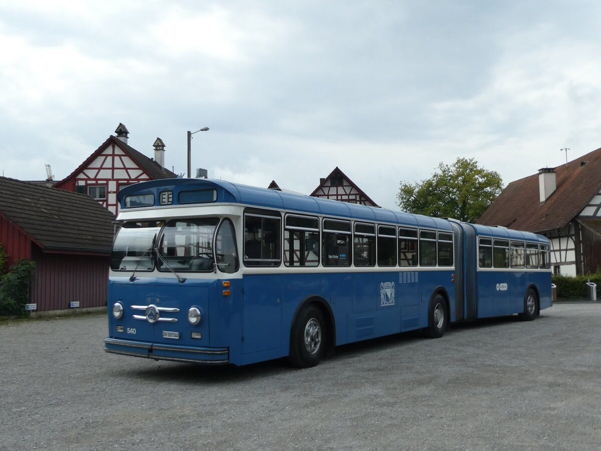 (228'352) - VBZ Zrich (TMZ) - Nr. 540/ZH 187'540 - Saurer/Saurer (ex Nr. 7540; ex Nr. 540) am 26. September 2021 in Marthalen, Gasthof zum Rssli