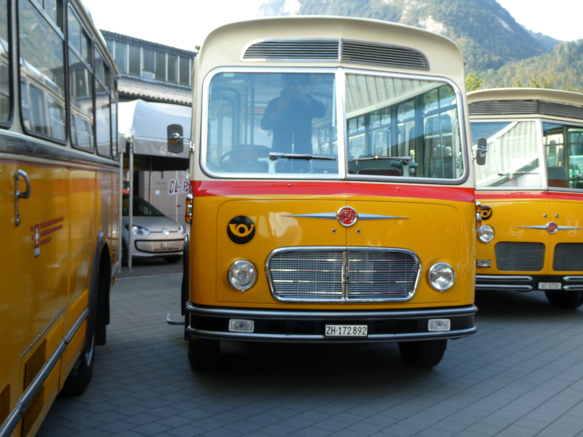 (228'501) - Stutz, Jonen - ZH 172'892 - FBW/FHS (ex Kellenberger, Heerbrugg; ex Schnider, Engelburg; ex P 23'207; ex P 21'007) am 2. Oktober 2021 in Nfels, FBW-Museum