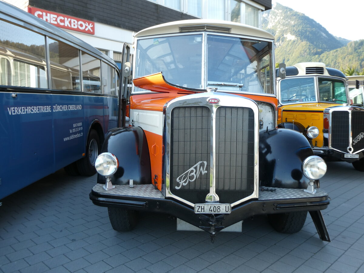 (228'520) - Nssli, Agasul - ZH 408 U - FBW/Lauber (ex Prissetet, Rue) am 2. Oktober 2021 in Nfels, FBW-Museum