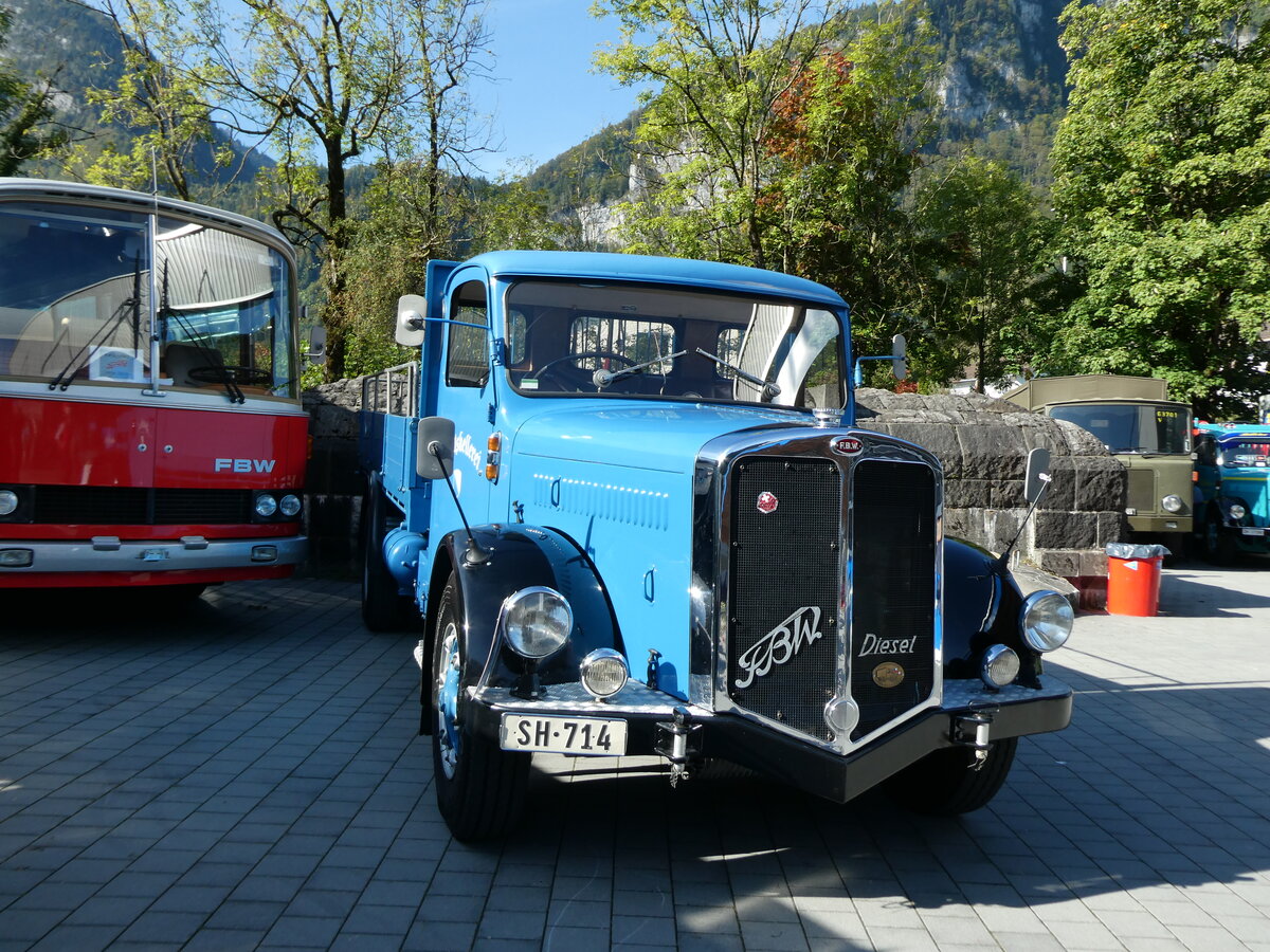 (228'549) - Staatskellerei, Zrich - SH 714 - FBW am 2. Oktober 2021 in Nfels, FBW-Museum