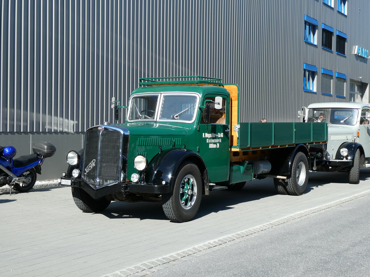 (228'565) - Wegmller, Attikon - ZH 33'083 U - FBW am 2. Oktober 2021 in Nfels, FBW-Museum