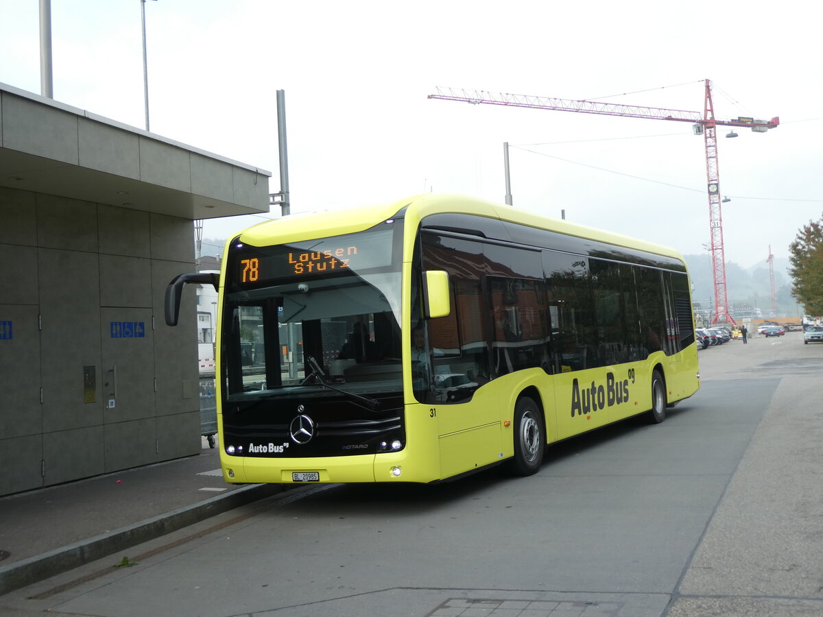 (228'944) - AAGL Liestal - Nr. 31/BL 20'985 - Mercedes am 12. Oktober 2021 beim Bahnhof Liestal