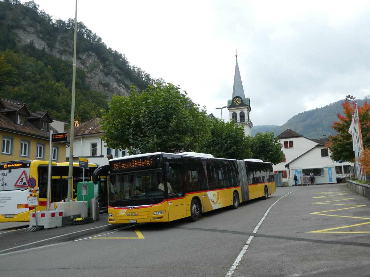 (228'961) - PostAuto Nordschweiz - SO 156'795 - MAN am 12. Oktober 2021 in Waldenburg, Station