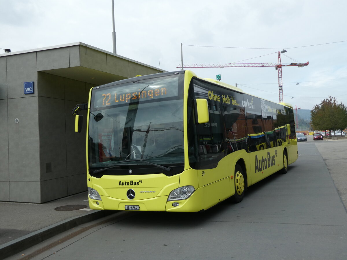 (228'997) - AAGL Liestal - Nr. 59/BL 6264 - Mercedes am 12. Oktober 2021 beim Bahnhof Liestal