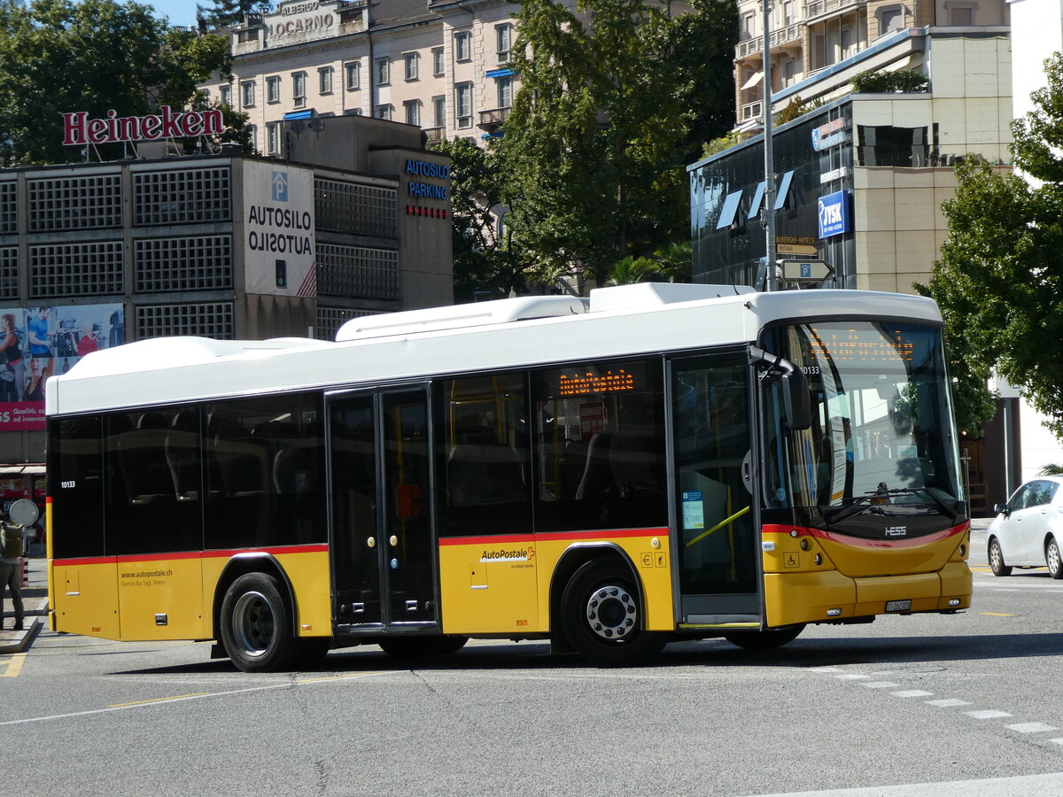 (229'174) - Starnini, Tenero - TI 262'020 - Scania/Hess am 14. Oktober 2021 beim Bahnhof Locarno