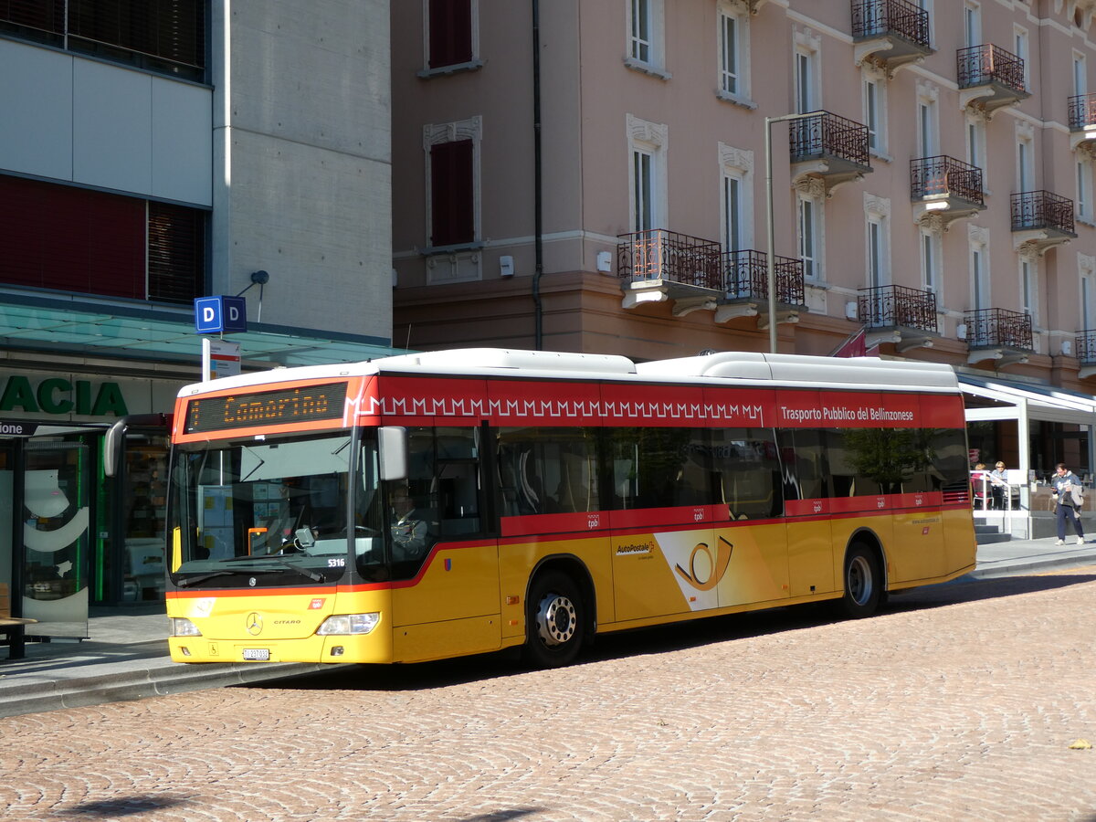 (229'211) - AutoPostale Ticino - TI 237'032 - Mercedes am 14. Oktober 2021 beim Bahnhof Bellinzona