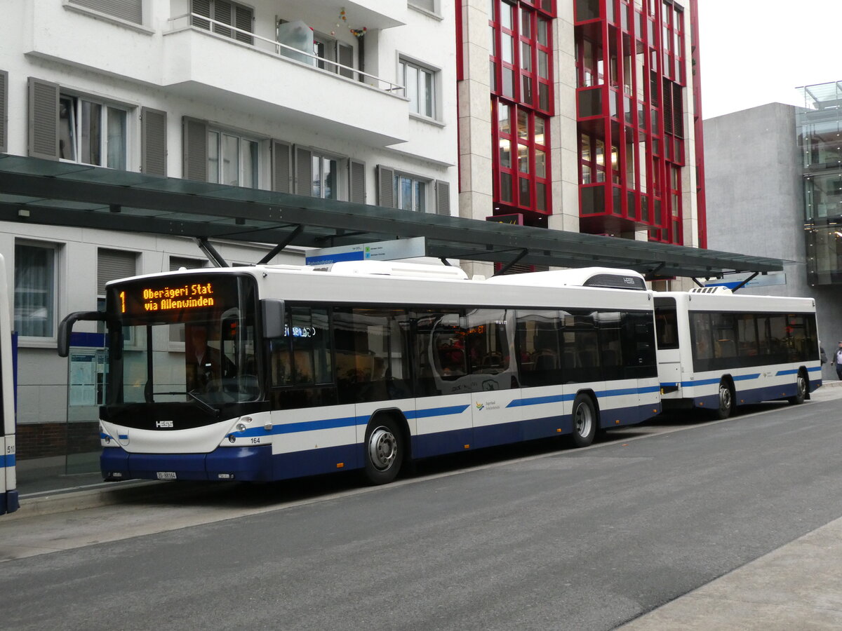 (229'582) - ZVB Zug - Nr. 164/ZG 88'164 - Hess am 22. Oktober 2021 beim Bahnhof Zug