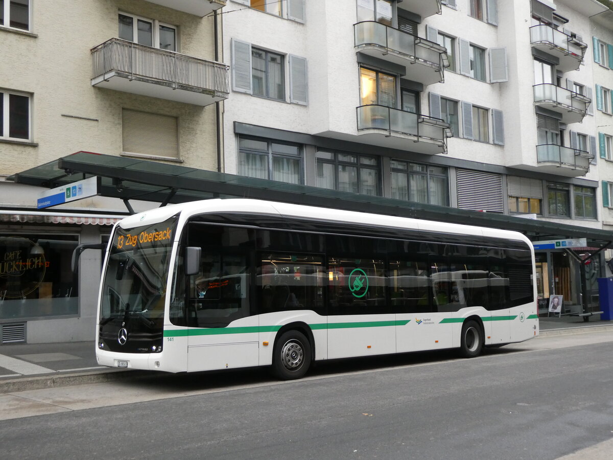 (229'584) - ZVB Zug - Nr. 141/ZG 88'141 - Mercedes am 22. Oktober 2021 beim Bahnhof Zug