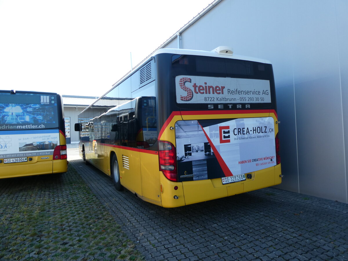 (229'769) - PostAuto Ostschweiz - SG 328'268 - Setra am 23. Oktober 2021 in Uznach, Garage