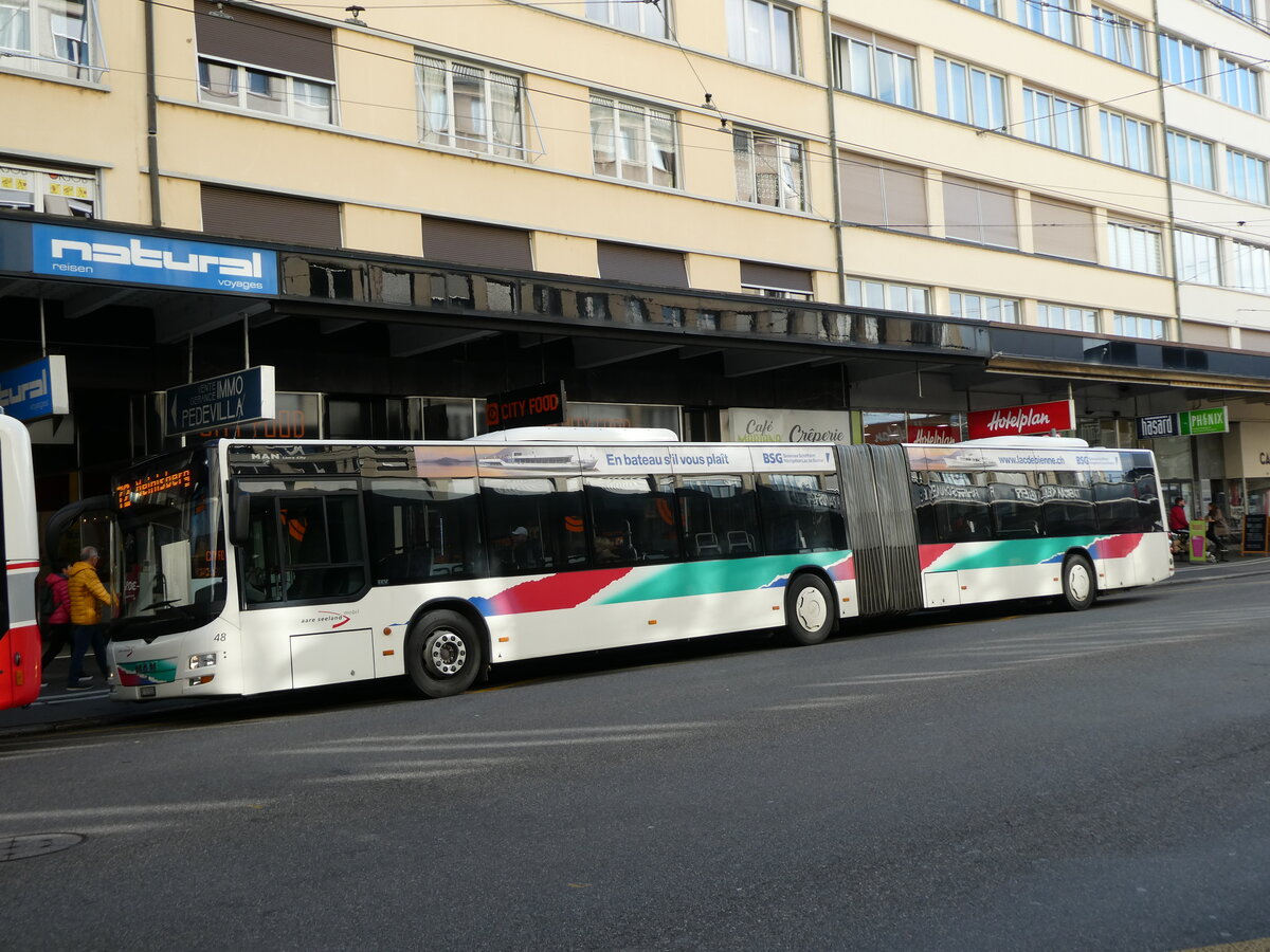 (230'091) - ASm Langenthal - Nr. 48/BE 703'521 - MAN am 8. November 2021 beim Bahnhof Biel