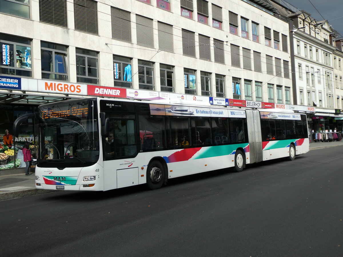 (230'134) - ASm Langenthal - Nr. 48/BE 703'521 - MAN am 8. November 2021 in Biel, Guisanplatz