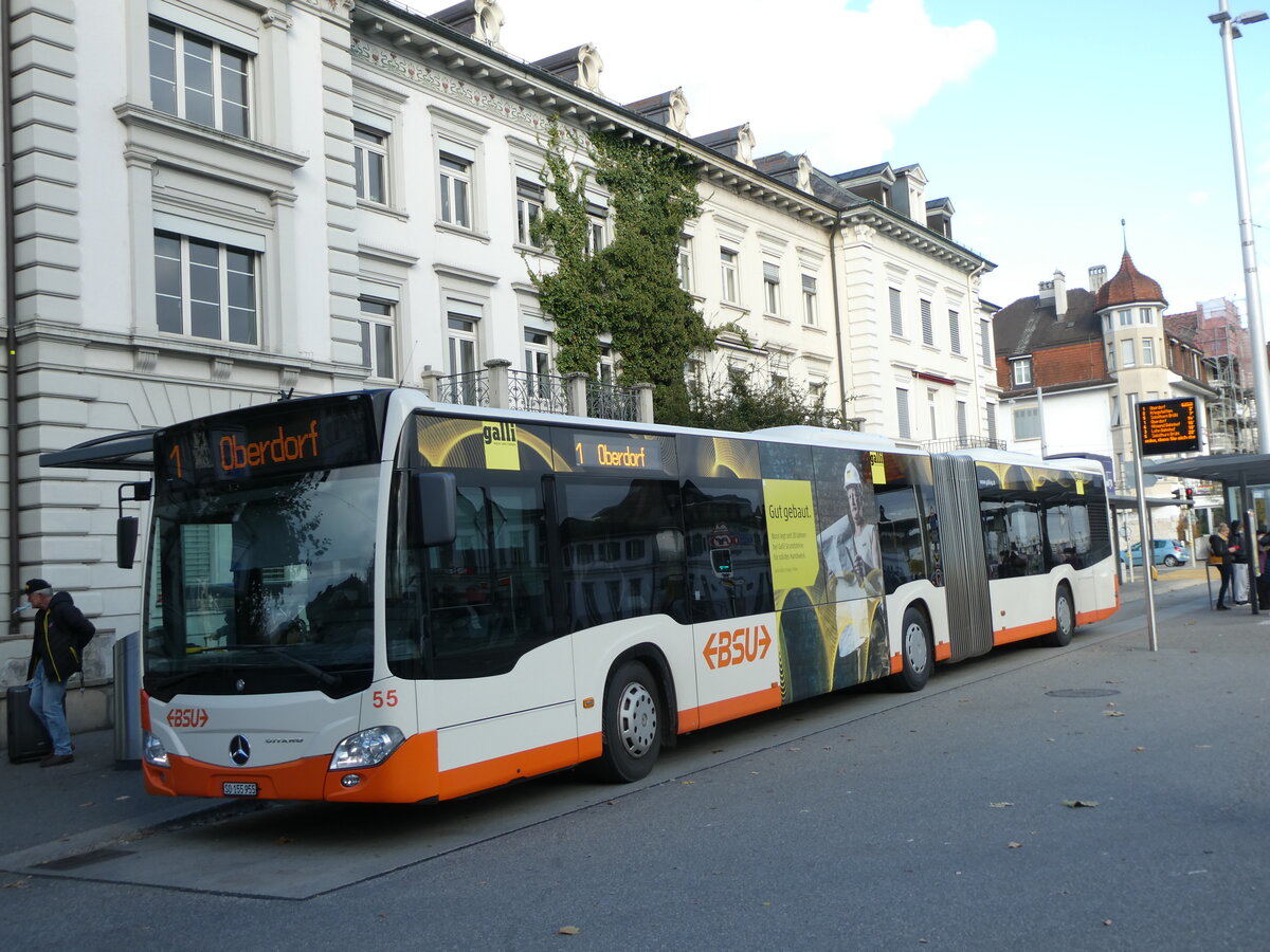 (230'181) - BSU Solothurn - Nr. 55/SO 155'955 - Mercedes am 8. November 2021 beim Hauptbahnhof Solothurn