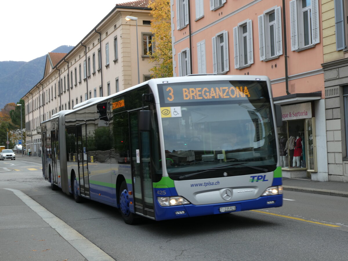 (230'373) - TPL Lugano - Nr. 425/TI 235'923 - Mercedes am 10. November 2021 in Lugano, Centro