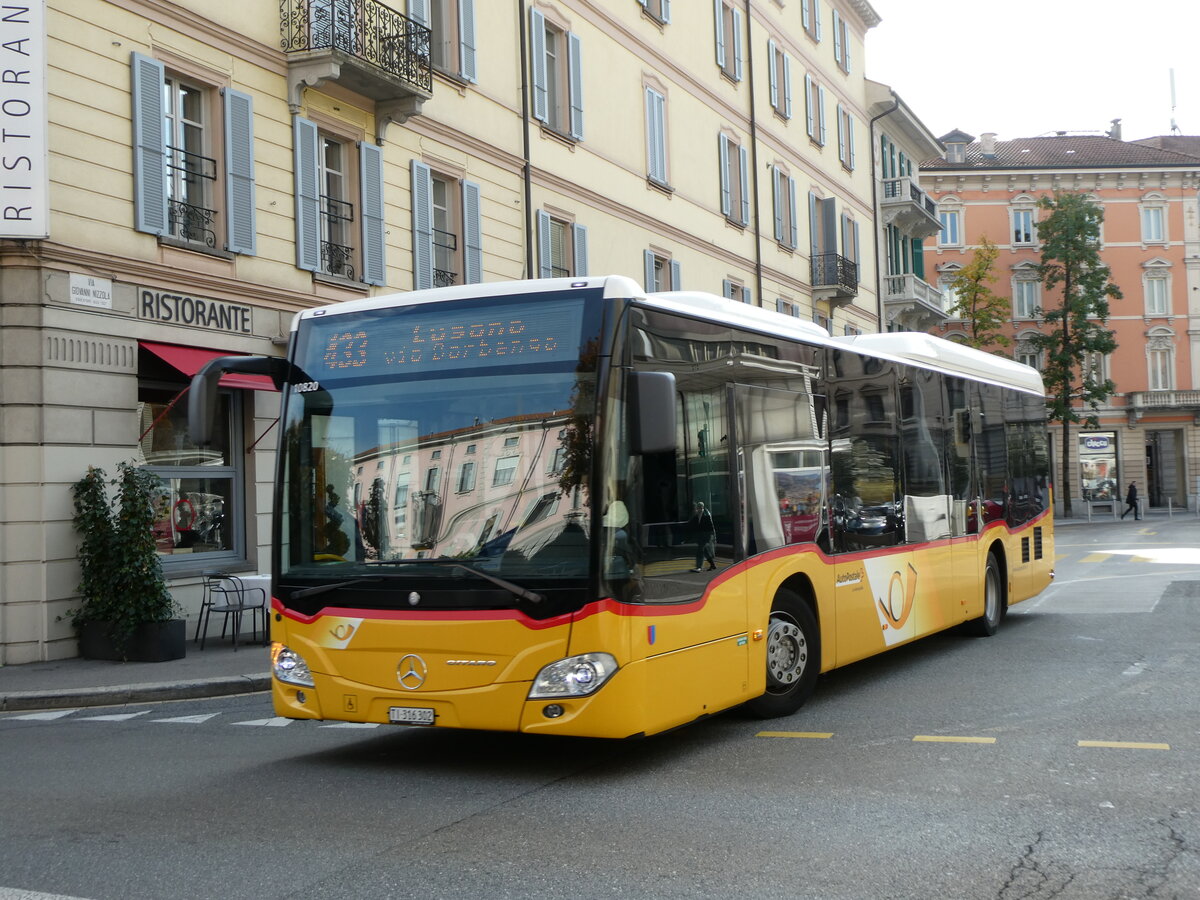 (230'384) - AutoPostale Ticino - Nr. 546/TI 316'302 - Mercedes am 10. November 2021 in Lugano, Centro