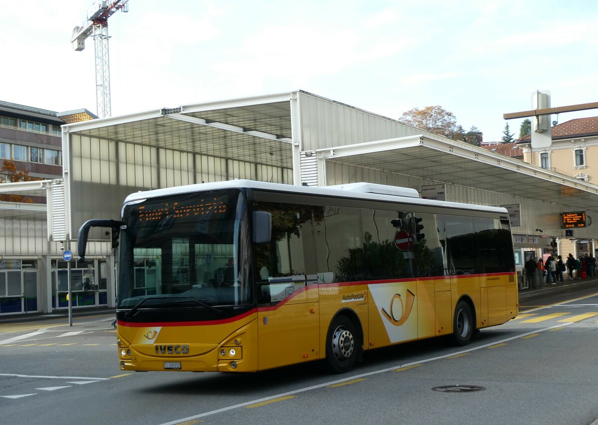 (230'389) - AutoPostale Ticino - TI 339'212 - Iveco am 10. November 2021 in Lugano, Centro