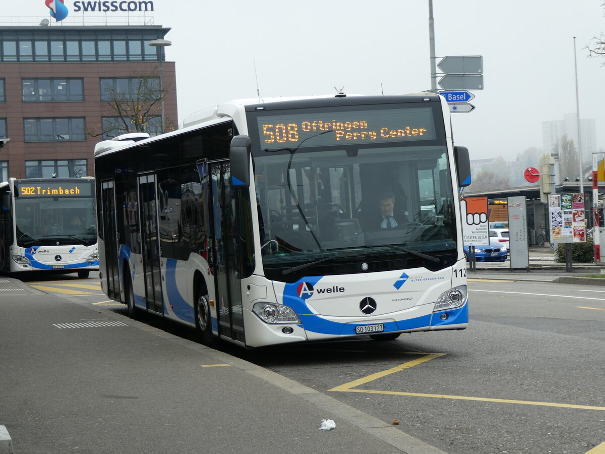 (230'469) - BOGG Wangen b.O. - Nr. 112/SO 103'727 - Mercedes am 11. November 2021 beim Bahnhof Olten