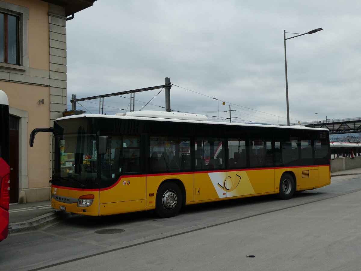 (230'590) - CarPostal Ouest - JU 59'239 - Setra (ex Nr. 23) am 13. November 2021 beim Bahnhof Delmont