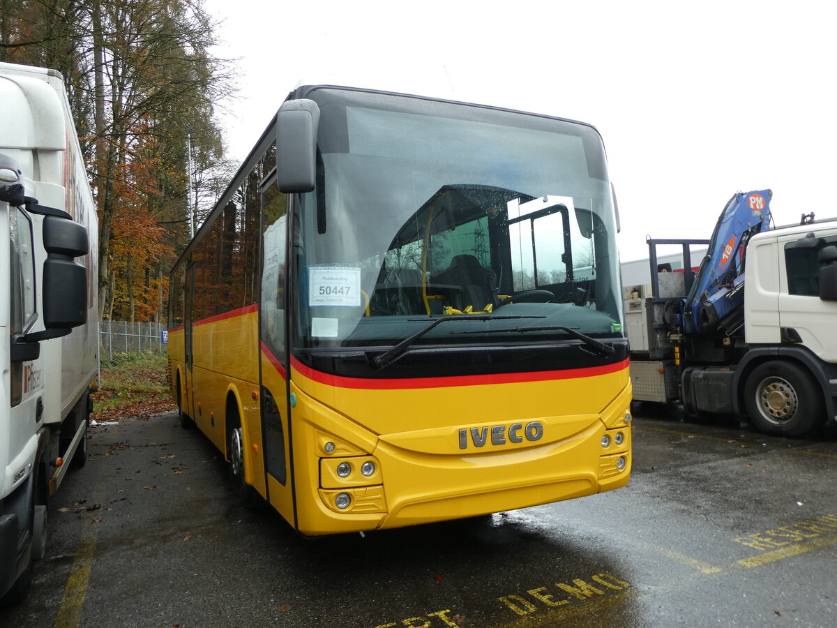 (230'769) - PostAuto Wallis - PID 11'812 - Iveco am 14. November 2021 in Hendschiken, Iveco