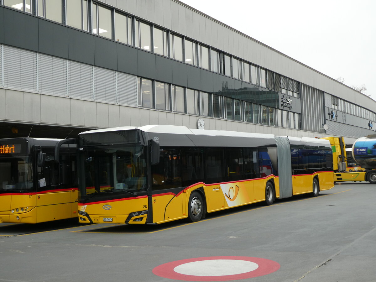 (230'906) - Steiner, Ortschwaben - Nr. 26/BE 79'379 - Solaris am 24. November 2021 in Bern, Postautostation