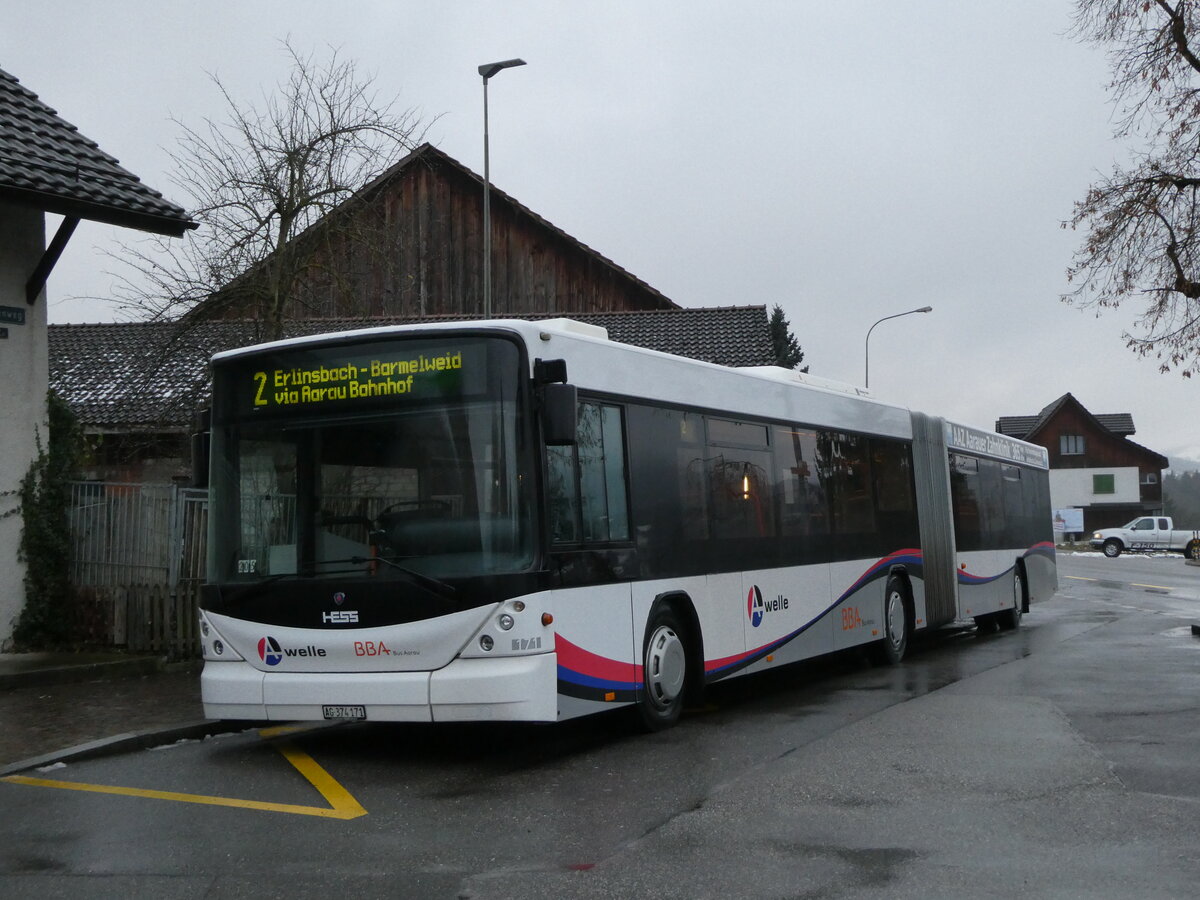 (231'114) - BBA Aarau - Nr. 171/AG 374'171 - Scania/Hess am 11. Dezember 2021 in Rohr, Unterdorf