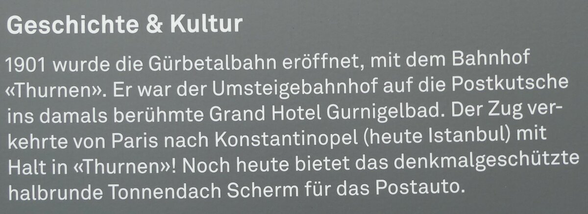 (231'435) - Infotafel zur Geschichte & Kultur von Thurnen am 17. Dezember 2021 beim Bahnhof Thurnen