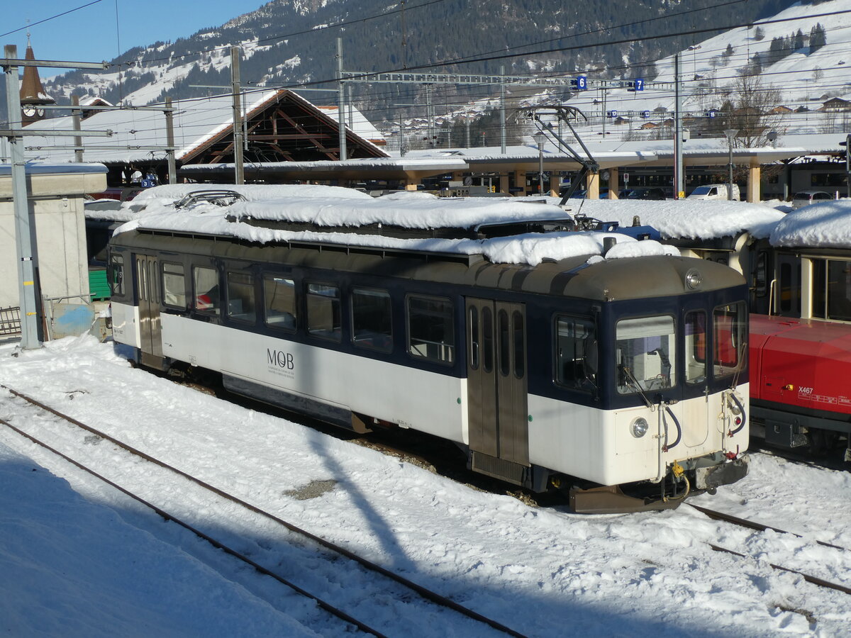 (231'534) - MOB-Triebwagen - Nr. 1007 - am 20. Dezember 2021 im Bahnhof Zweisimmen