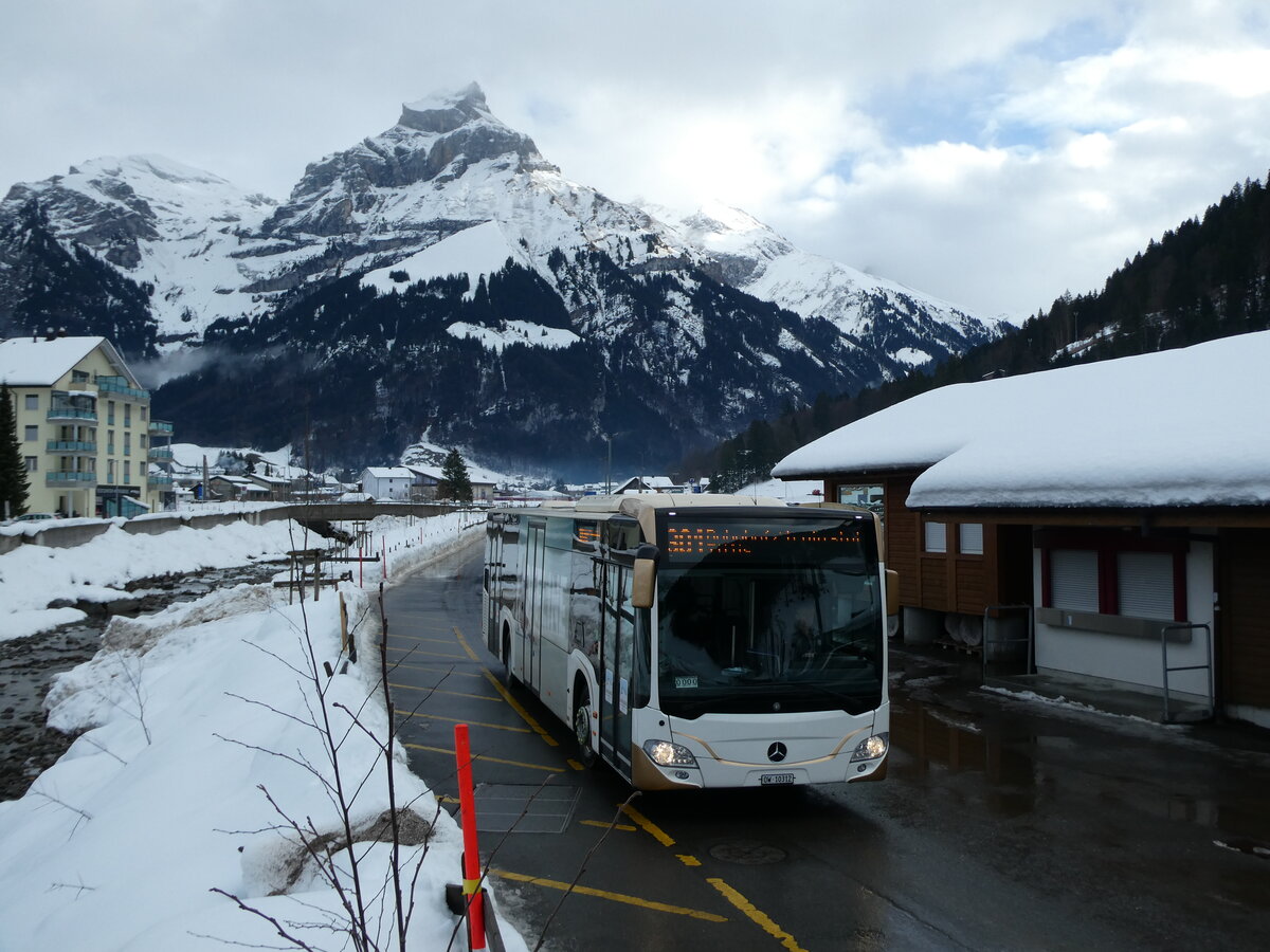 (231'561) - EAB Engelberg - Nr. 7/OW 10'312 - Mercedes (ex MBC Morges Nr. 301) am 26. Dezember 2021 in Engelberg, Talstation Titlis