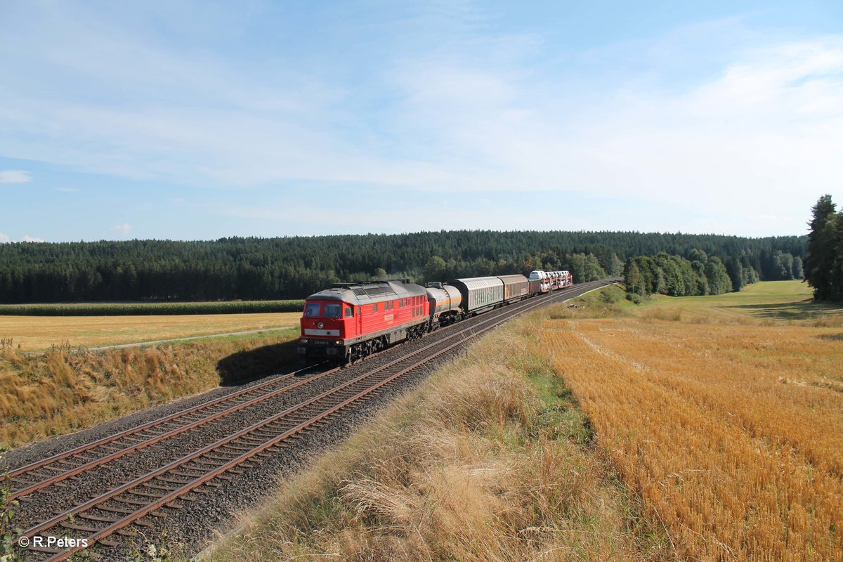 232 093 zieht den 51717 NNR - LLE Frankenwald Umleiter bei Neudes. 28.08.16