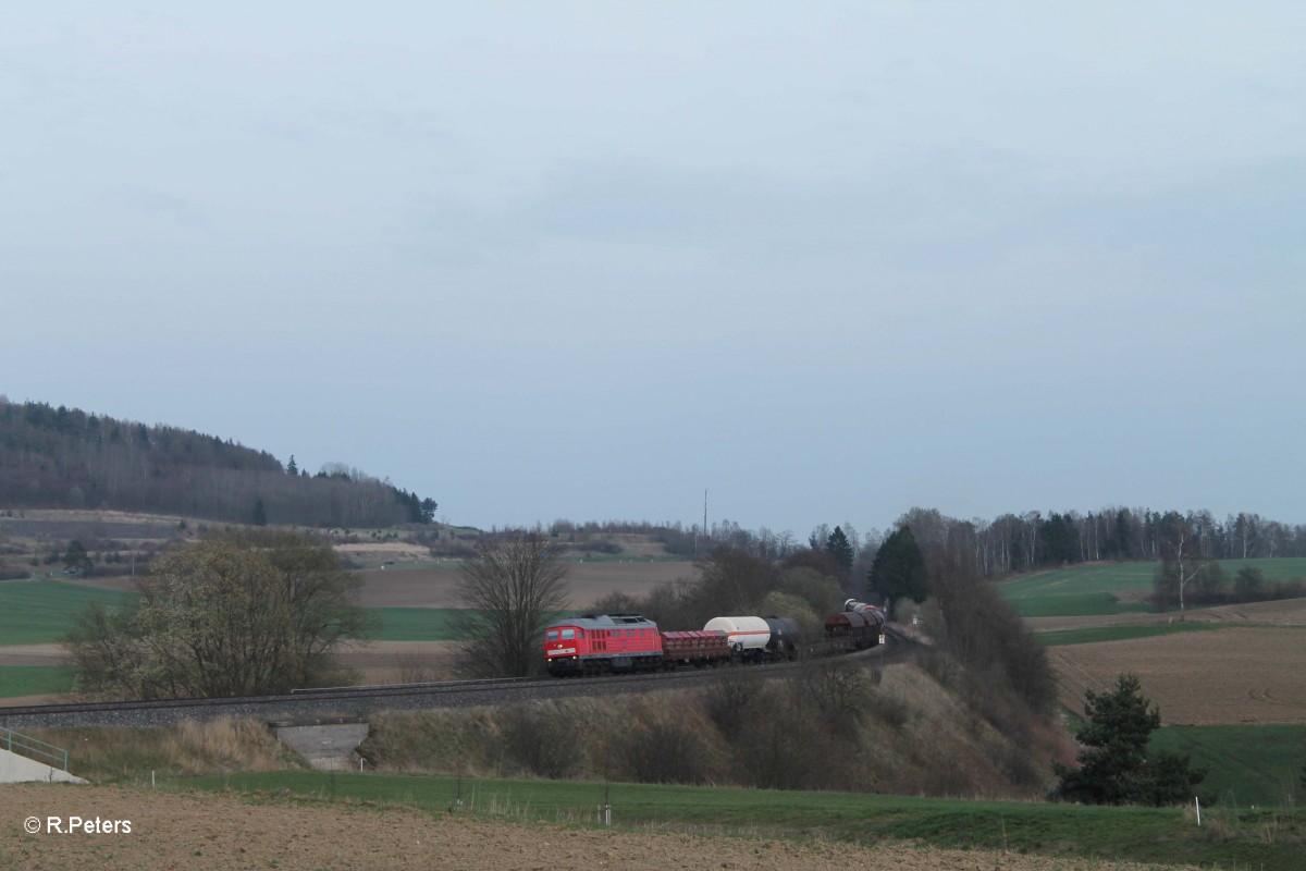 232 117-2 mit dem EZ 51750 Nrnberg - Leipzig Engelsdorf Frankenwald Umleiter bei Lengenfeld. 01.04.14