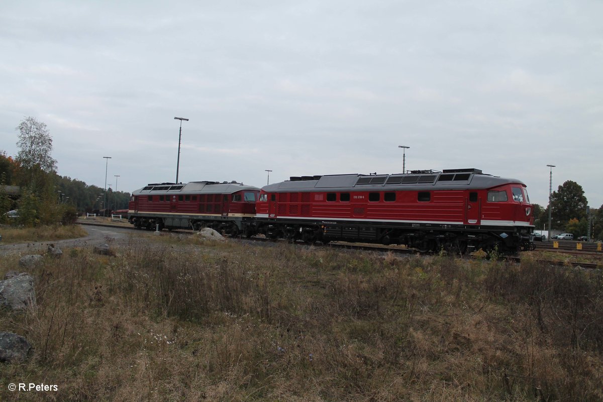 232 238 und 132 158 haben am morgens ein Kesselzug nach Marktredwitz gebracht, wärend das Lokpersonal sich ausruhe für die Rückleistung blieb Zeit für Portraiaufnahmen. 11.10.16