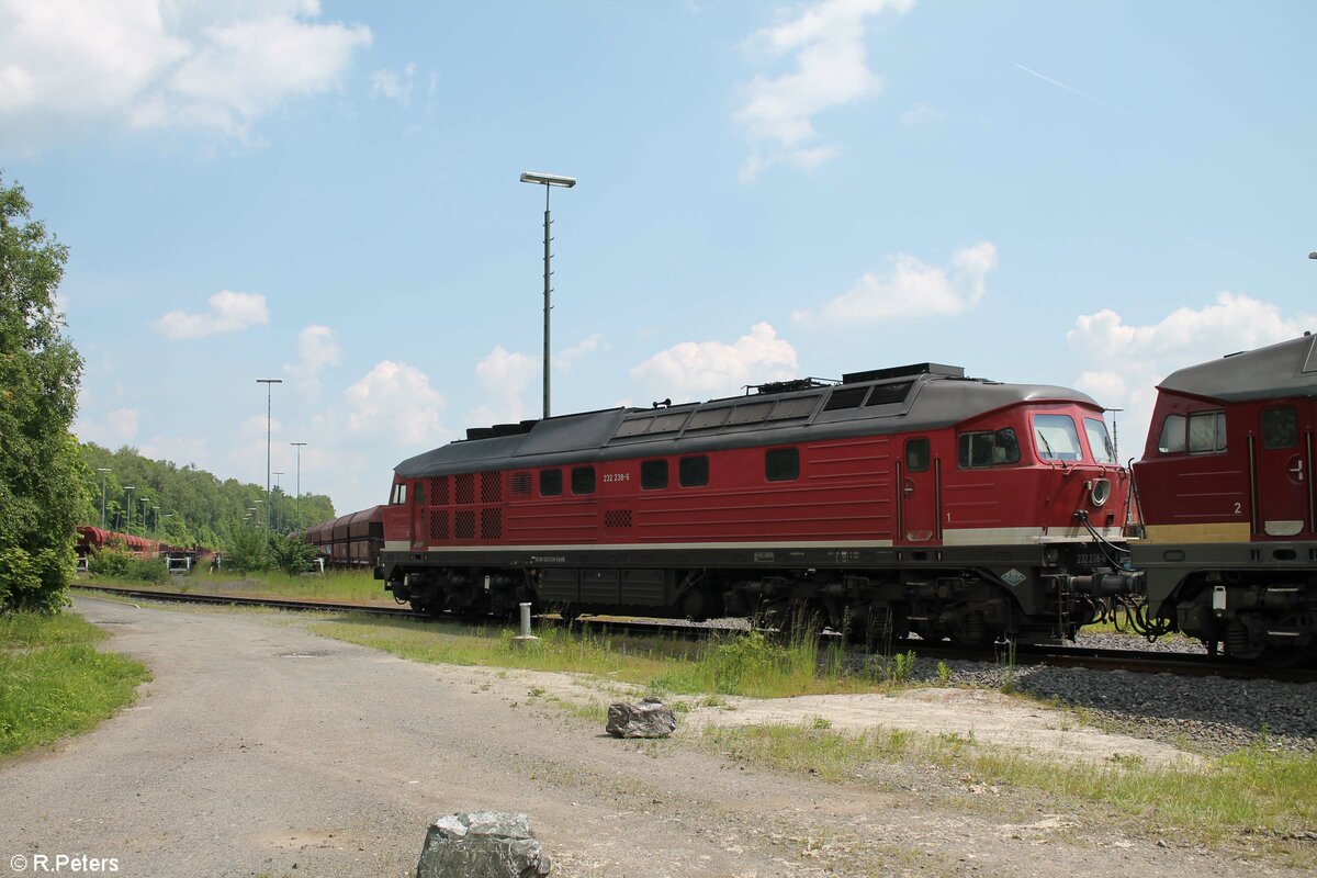 232 238 und 232 068 abgestellt in Marktredwitz. 11.09.21